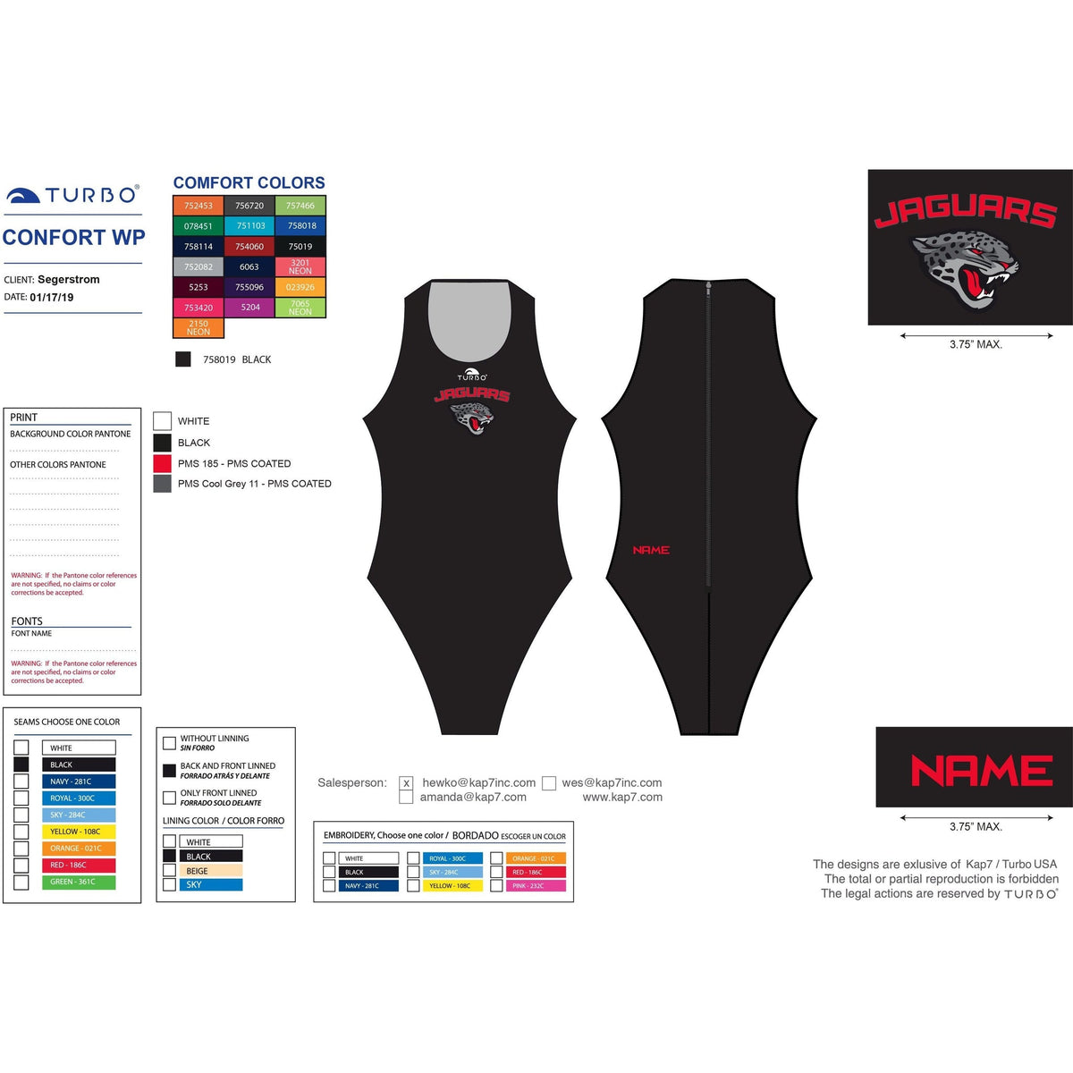 Segerstrom HS Team Store - Comfort with Name KAP7 International 