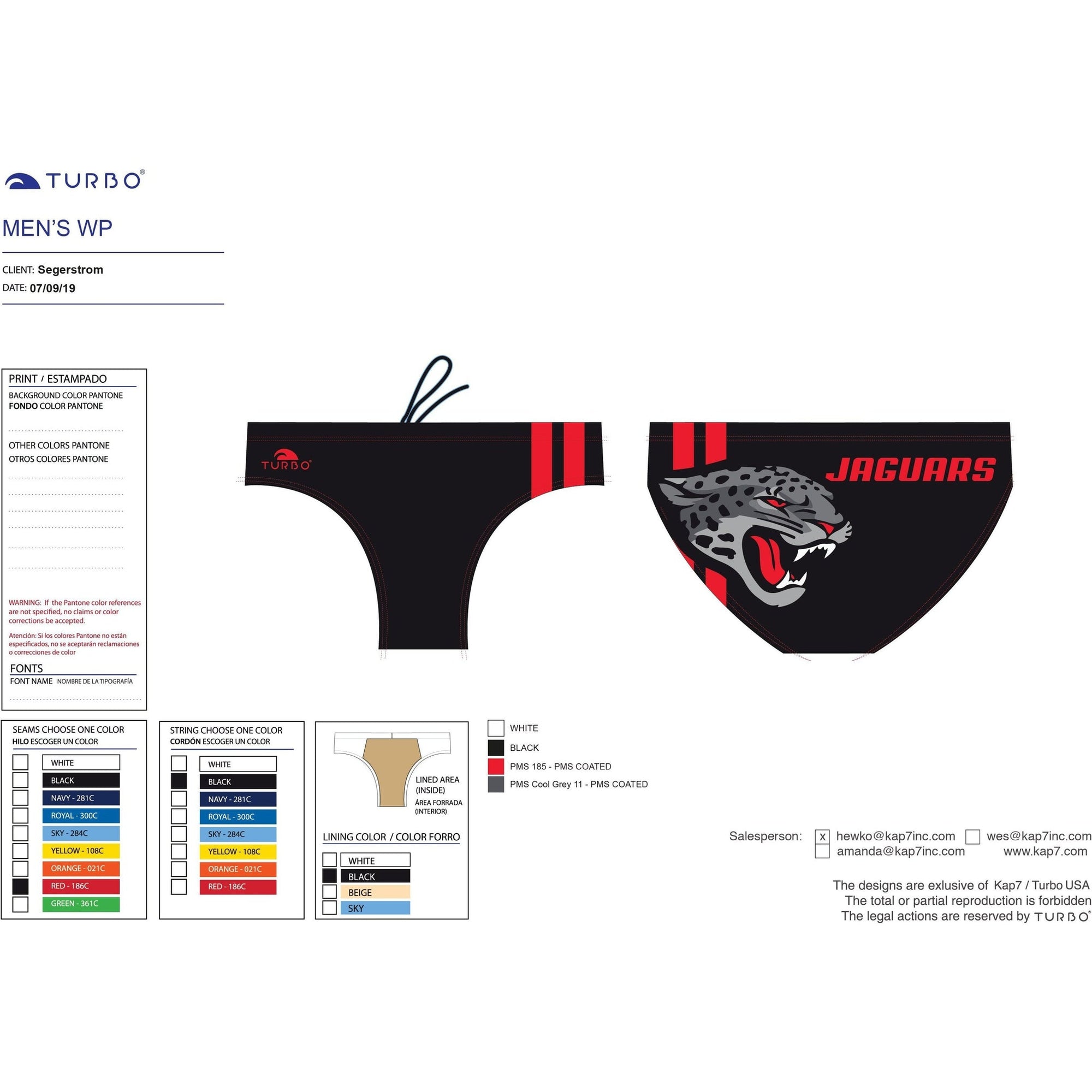 Segerstrom HS Team Store -l Water Polo Brief KAP7 International 
