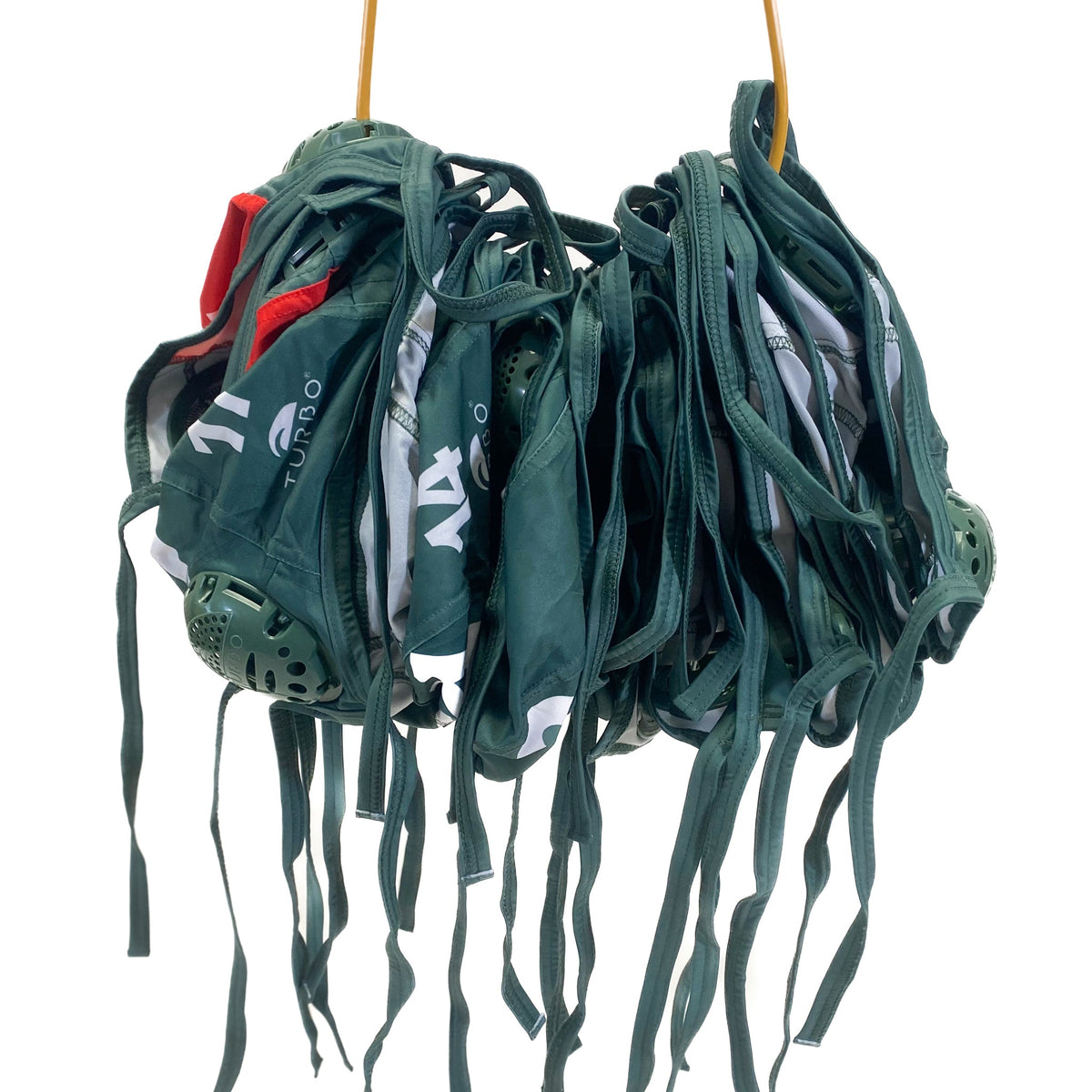 Turbo Standard Water Polo Cap Set with 3 Numbers - Green TURBO 