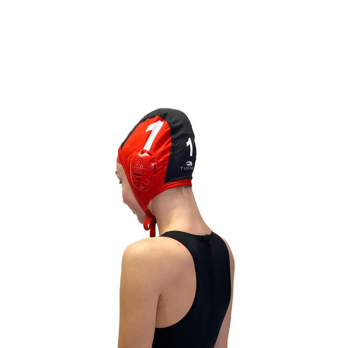 Turbo Standard Water Polo Cap Set with 3 Numbers - Red Caps TURBO 