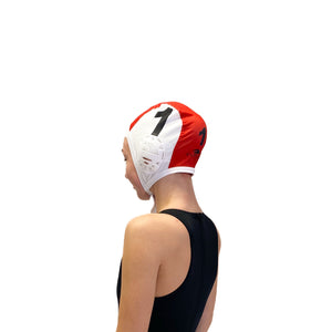 Turbo Standard Water Polo Cap Set with 3 Numbers - White Caps TURBO 