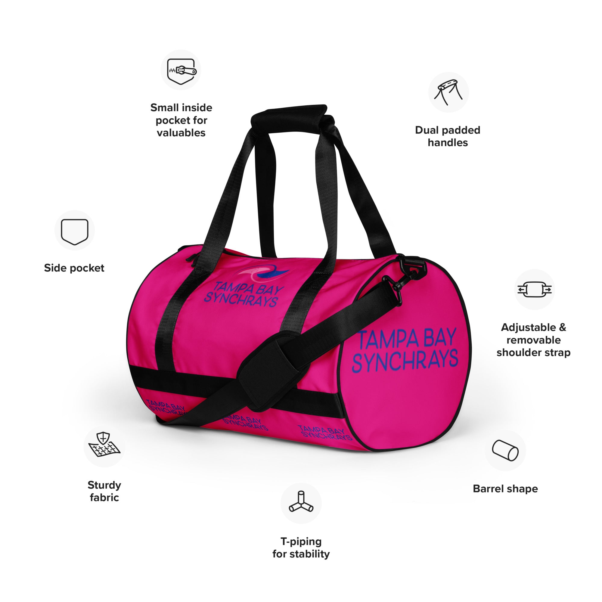 Personalized Sport/Gym Roll Duffel Bag - Fitness (Available in 4 Color –  Kishkesh