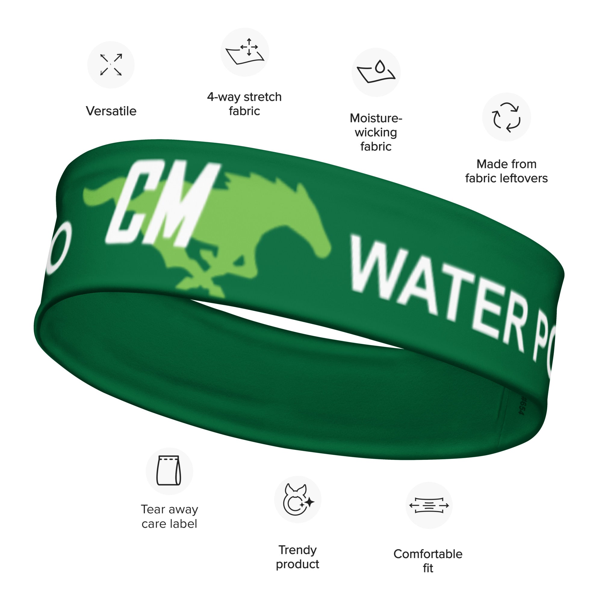 Costa Mesa HS Headband_ Green KAP7 International 