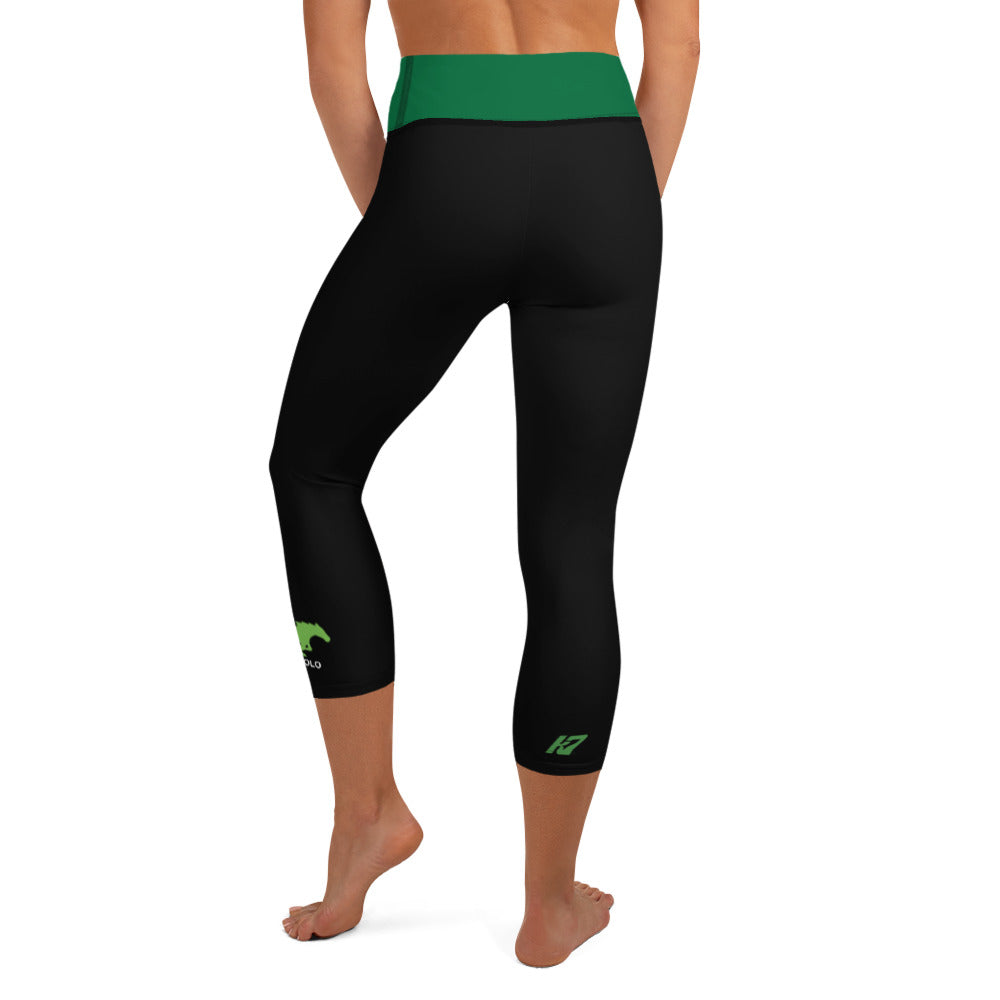 Costa Mesa HS Women's Capri_ Black with Green KAP7 International 