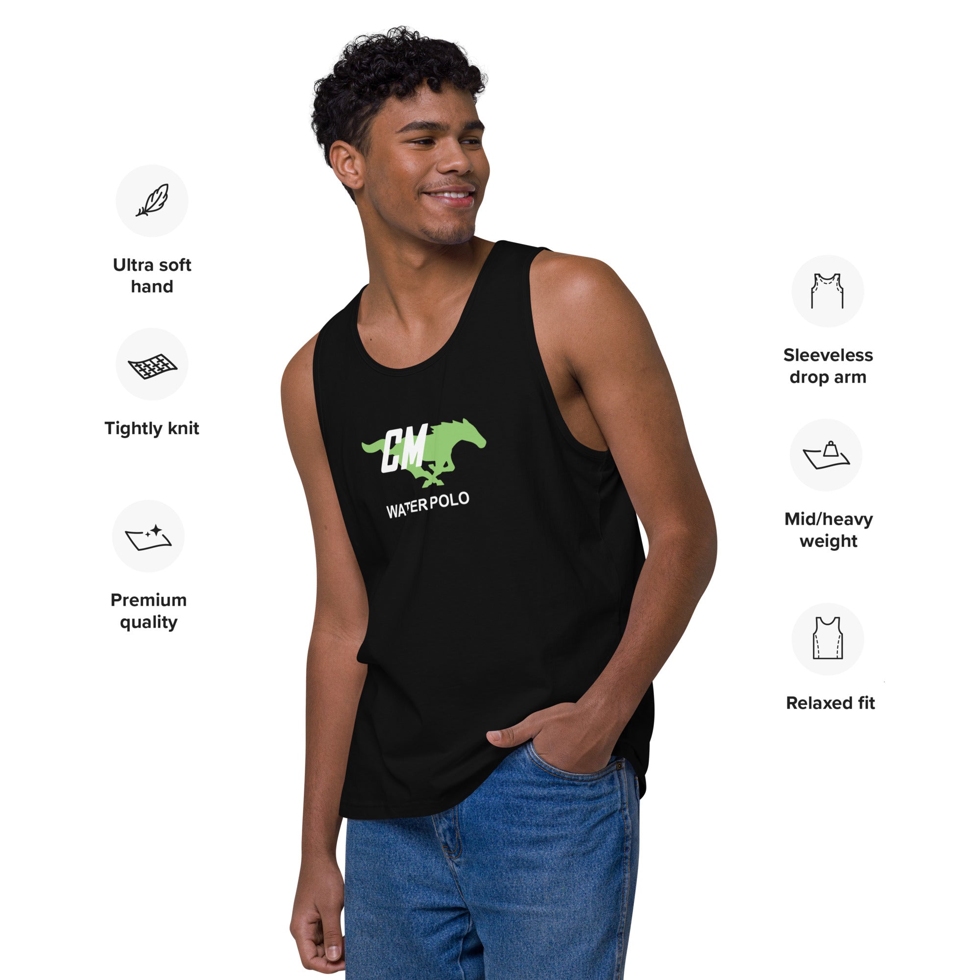 Costa Mesa HS Men's Tank Top_ Black KAP7 International S 