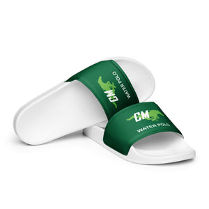 Costa Mesa HS Mens Slides_ Green KAP7 International White 6.5 
