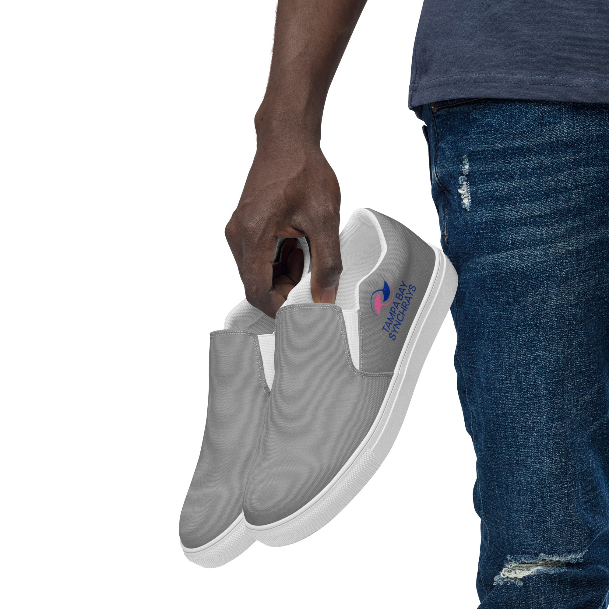 Men's Slip on Canvas Shoes- Grey KAP7 International 5 