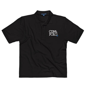 CDM Polo_ Mens Polo Shirt with White CDM KAP7 International Black S 