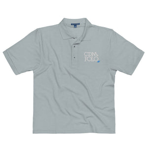 CDM Polo_ Mens Polo Shirt with White CDM KAP7 International Cool Heather S 