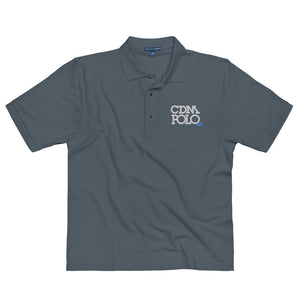 CDM Polo_ Mens Polo Shirt with White CDM KAP7 International Heather Grey S 